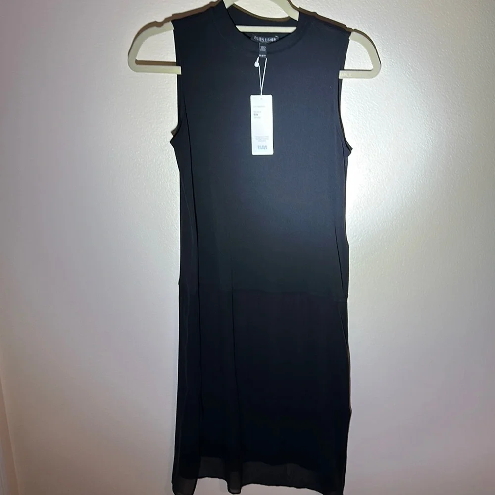 NWT. Woman’s Eileen Fisher black sleeveless dress. I’m black size petite.